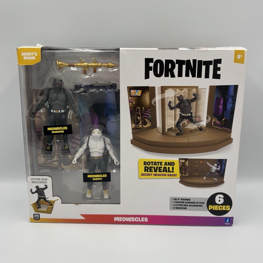 Fortnite Agents Room - Meowscles Ghost And Shadow Set - Epic Games‎ Jazwares New